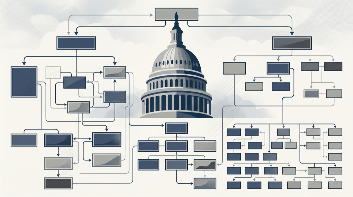 Diagram style illustration of political committees: candidate PAC party and independent expenditure organizations